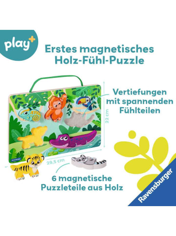 Ravensburger Magnetisches Holz-Fühl-Puzzle: Dschungel 12-36 Monate in bunt