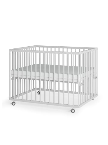 Sämann Sämann Laufgitter mit Lattenrost & Matratze Basic - weiß - Premium Kollektion