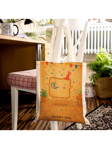 Mr. & Mrs. Panda Shopping Bag Toast Party Design ohne Spruch in Weiß