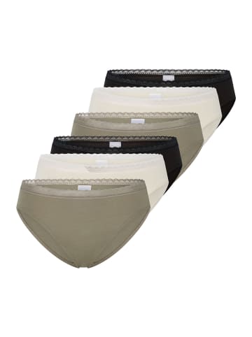 Schiesser Slip Modern Multi in creme,grün,schwarz