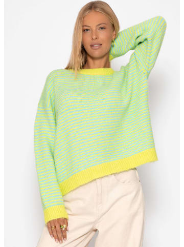 SASSYCLASSY Gestreifter Pullover in Grün