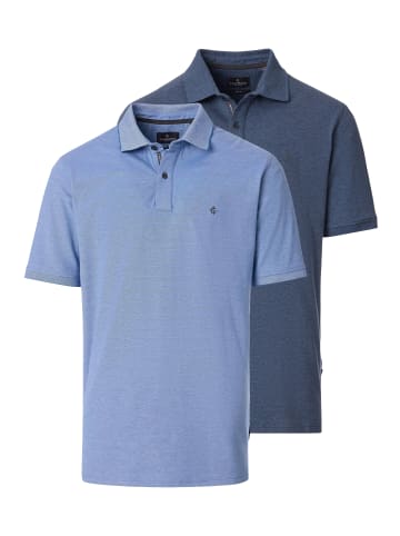 Casa moda Poloshirt Basic in Blau / hellblau