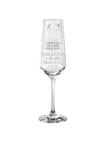 Mr. & Mrs. Panda Champagnerglas Axolotl Hurra mit Spruch in Transparent