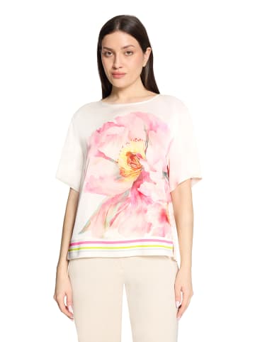 Betty Barclay Schlupfbluse mit Rippbündchen in Patch Cream/Rosé