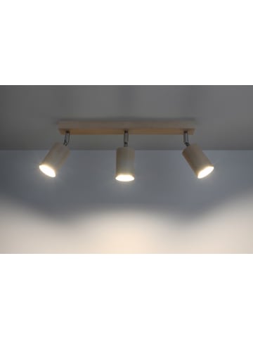 Nice Lamps Deckenleuchte LUDWIK 3 in Natur Holz beweglicher schirm loft Gu10 LED NICE LAMPS