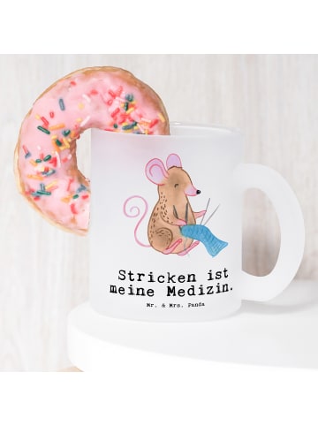 Mr. & Mrs. Panda Tee Tasse Maus Stricken mit Spruch in Transparent