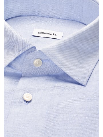 Seidensticker Flanellhemd Regular in Mittelblau