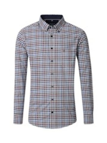 CASAMODA Langarm FreizeitHemd für Herren in blau