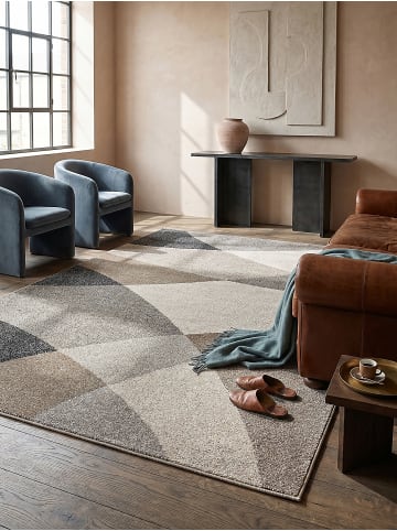 KADIMA DESIGN Teppich Niederflor Abstrakt pflegeleicht Wohnzimmer Flur Esszimmer in Beige