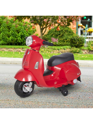 HOMCOM Vespa Elektromotorrad Kinder 1,5-3 Jahre Rot