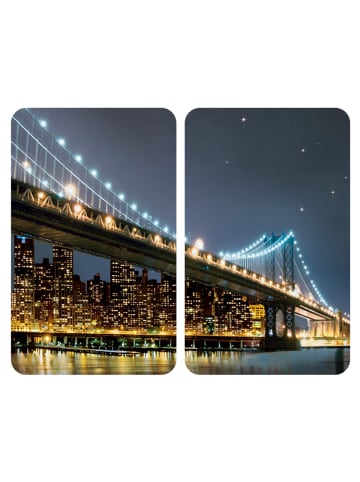 Wenko Herdabdeckplatte Universal Brooklyn Bridge 2er Set in Design