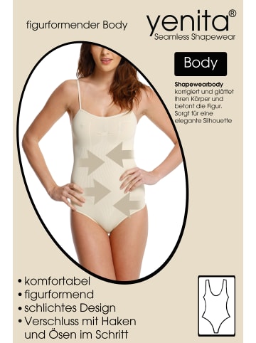 Yenita® Shapewear Body figurformend in schwarz