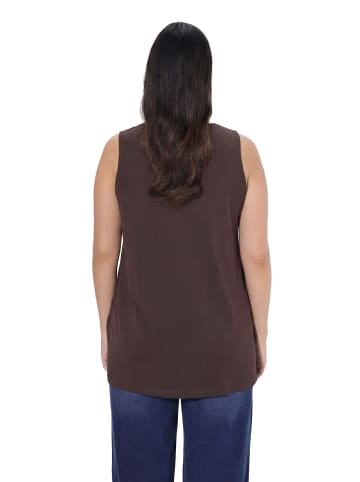 Ulla Popken Strick-Top in mahagoni