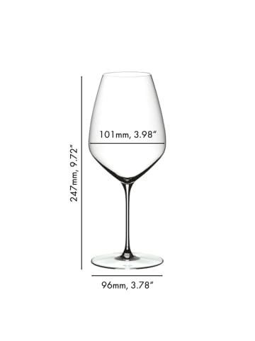 RIEDEL Glas 2er Set Syrah / Shiraz Weingläser + Poliertuch Veloce 720 ml in transparent
