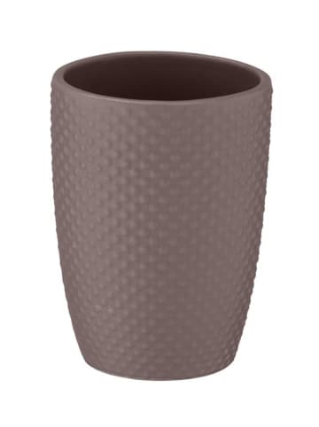 Wenko PUNTO Keramik-Pinselbecher dunkelbeige in Beige, (B) 8 x (H) 11 x (L) 8 cm