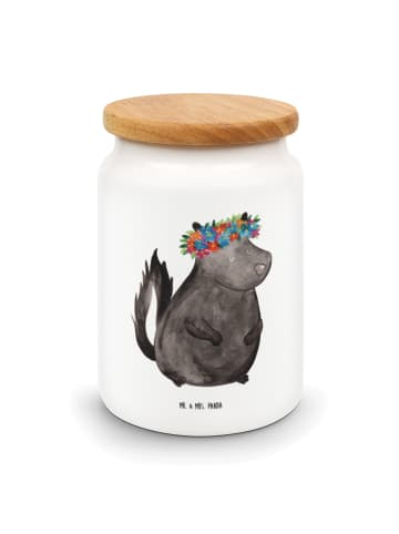 Mr. & Mrs. Panda Keksdose Stinktier ohne Spruch in Weiß