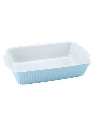 CreaTable Auflaufform Classic Pastell Kitchen 34 x 20 x 5,5 cm, 1 teilig in Blau/Weiß