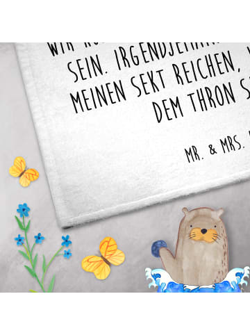 Mr. & Mrs. Panda Handtuch Einhorn Prinzessin mit Spruch in Weiß