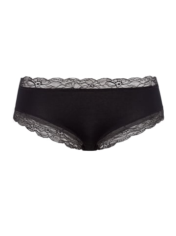 Hanro Hipster Cotton Lace in Schwarz