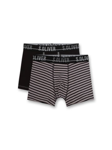 s.Oliver Boxershort 2er Pack in Schwarz/Grau
