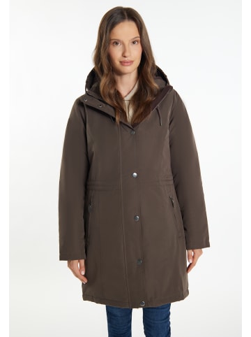 usha BLUE LABEL Damen Wattierter Kurzmantel in Dunkelbraun