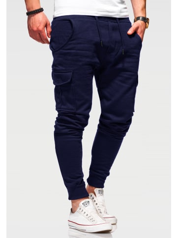 SOUL STAR Jogginghose - MPKANSAS Lange Sporthose Trainingshose mit Cargotaschen in Navy