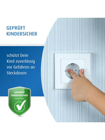 Reer [20er Pack] Steckdosenkappe Transparent in Transparent ab 0 Monate