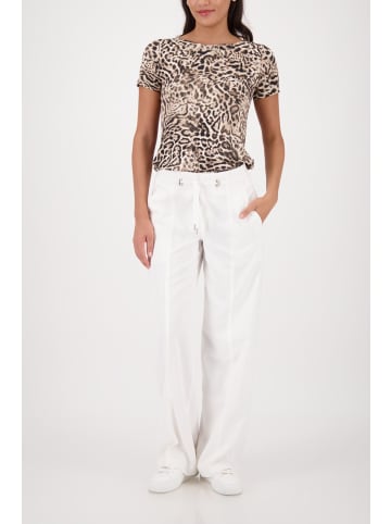 monari T-Shirt mit Leo-Muster in Dark Chocolate Gemustert