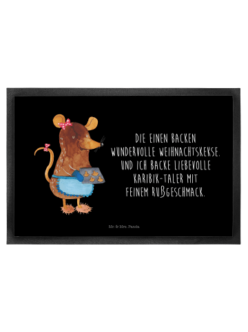 Mr. & Mrs. Panda Sauberlaufmatte Maus Kekse mit Spruch in Schwarz