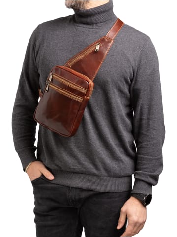 Viola Castellani Umhängetasche in DARK BROWN