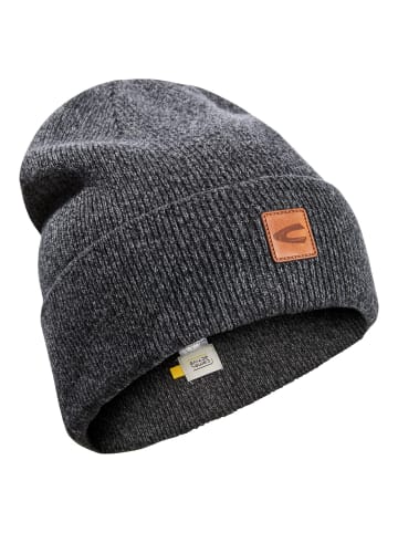 Camel Active Beanie aus einem Baumwollmix in Dunkelgrau