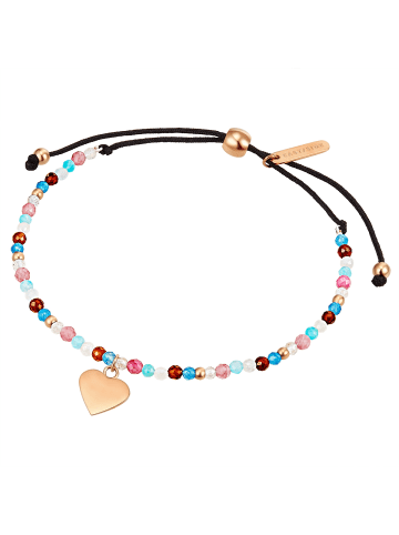 Eastside NY Armband Herz Edelstahl Apatit in schwarz