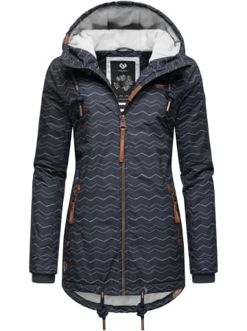 ragwear Winterjacke Zuzka Winter in Navy Zig Zag22