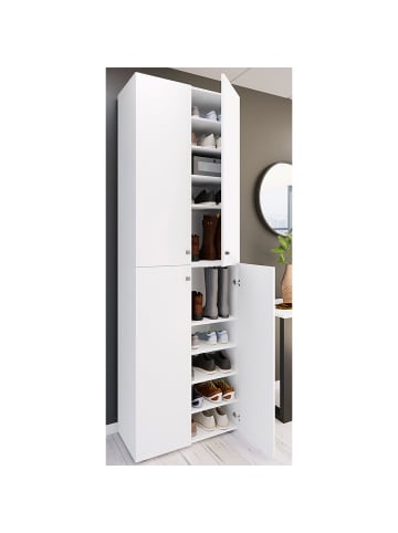 ebuy24 Schuhschrank Lona2XL10DT weiß Weiß 70 x 39 cm