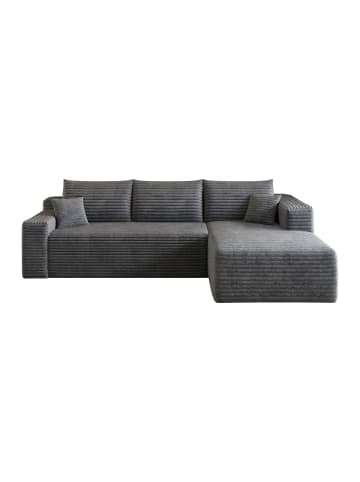 ABRIHOME Ecksofa in Grau 241 cm Wolkenmotiv L Form rechts mit 2 Sitzen tiefer Sitz