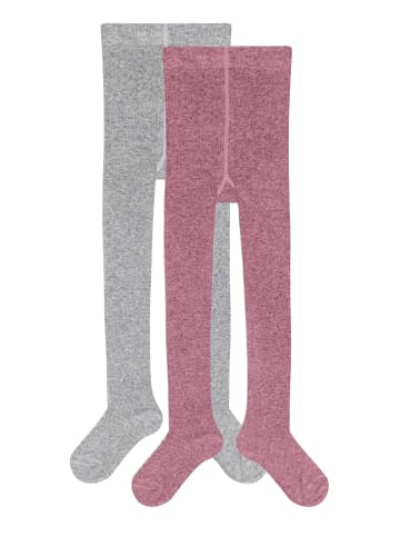 S. Oliver Strumpfhose 2er Pack essentials in heather rose melange+l.grey