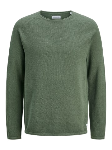 Jack & Jones Rundhals Strickpullover Langarm Sweater aus Baumwolle JJEHILL in Grün-2