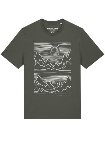 wat? Apparel T-Shirt Mountains in Khaki