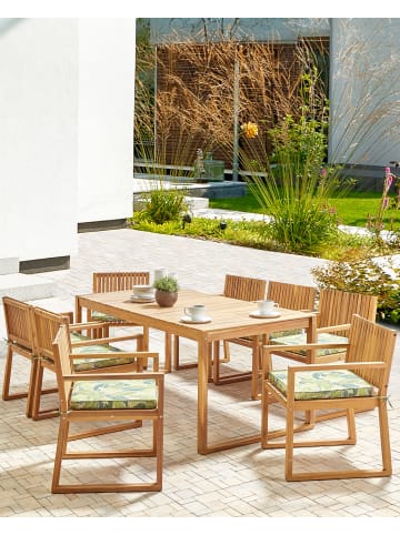 Beliani 8er-Set Gartenstuhl SASSARI II in Braun/Grün