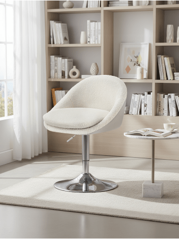 VASAGLE Barhocker Lenna in Weiß - (B)50.5 x (H)(68.5-80.5) x (T)52 cm