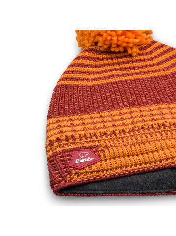 Eisbär Nona Oversize Pompon Bommelmütze Unisex in orange