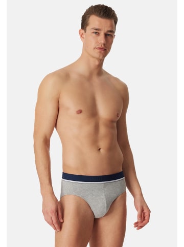 Schiesser Rio Slip / Unterhose 95/5 Organic Cotton in Grau / Rot / Blau