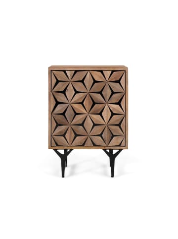 Giner y Colomer Beistelltisch aus massivem Mangoholz im geometrischen Stil in Brown