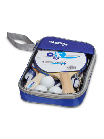 relaxdays 4x Tischtennis-Set in Blau