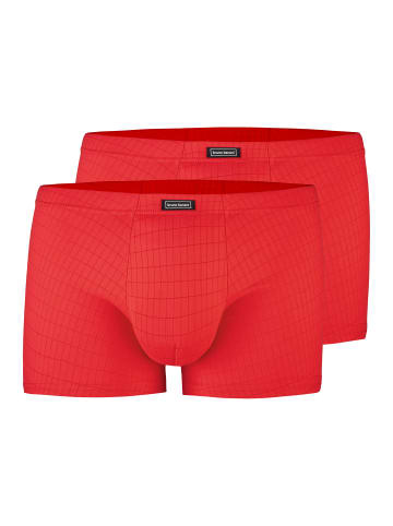 Bruno Banani Retro Short / Pant Check Line 2.0 in Rot Karo