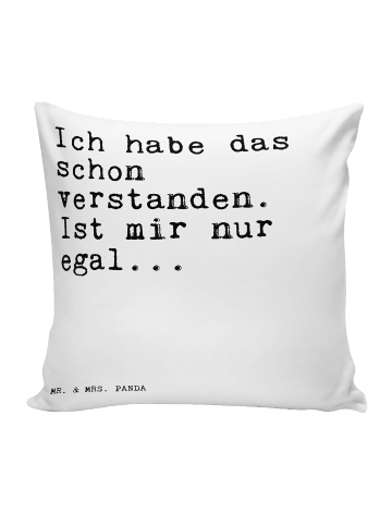 Mr. & Mrs. Panda 40 x 40 Kissen Ich habe das schon... mit Spruch in Weiß