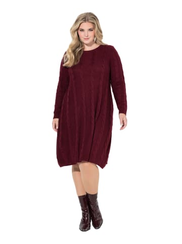 MIAMODA Strickkleid in dunkel weinrot