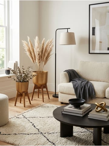 KADIMA DESIGN Blumentopf | Metall/Massiv, 2er Set, Gold, Pflanzkübel