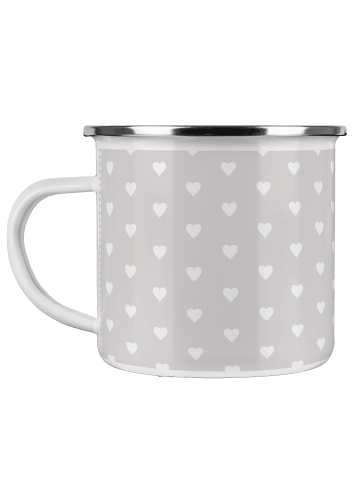 Mr. & Mrs. Panda Kaffeebecher Pinguine Kuscheln mit Spruch in Grau Pastell