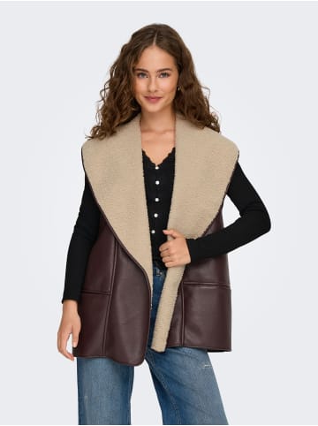 ONLY Weste in Seal Brown